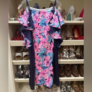 Lilly Pulitzer Floral Open Shoulder dress size XS